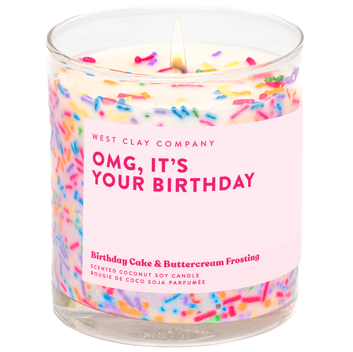 Birthday Sprinkle Candle - Lake Oswego Flowers